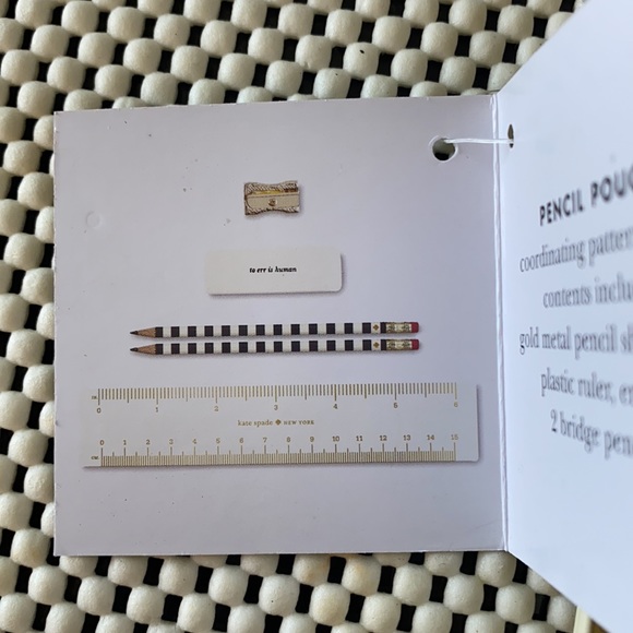 Kate Spade Gold Stripe Pencil Pouch - Picture 4 of 9